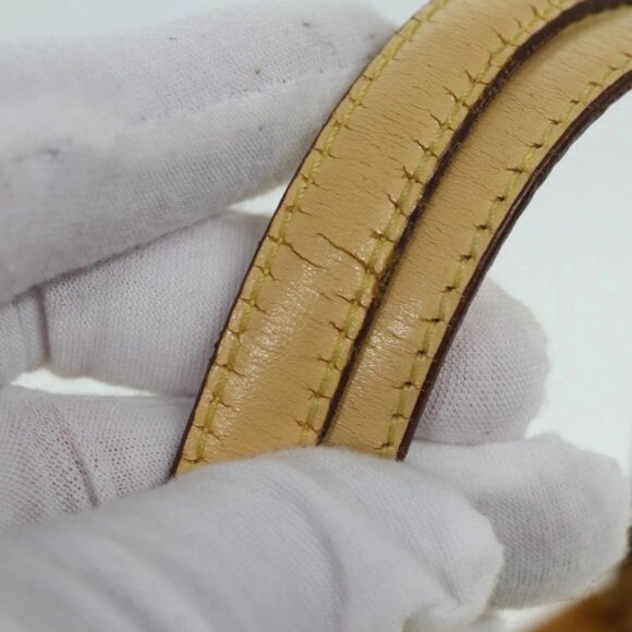 PRADA Tote Bag Nylon Yellow Gold Auth 87177 - Picture 8 of 16